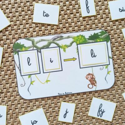 Les 130 cartes des syllabes cursives