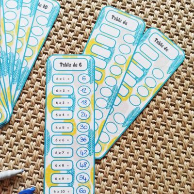 Les cartes à écrire des multiplications