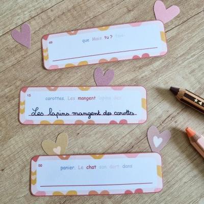 Cartes des phrases - Mots dans l'ordre